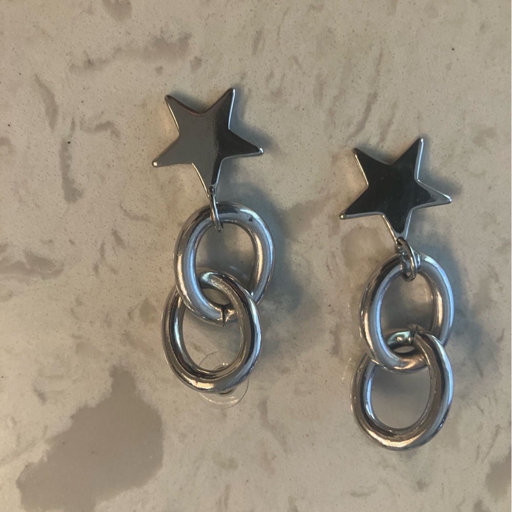 Vanessa Mooney Star Chain Earrings